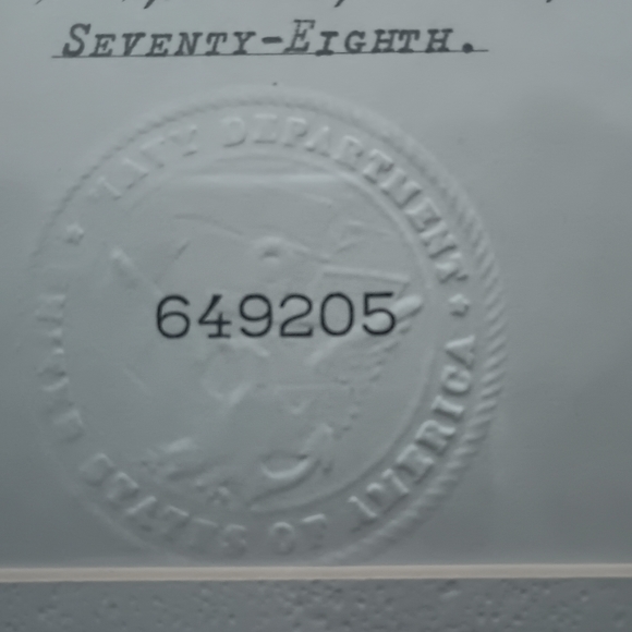 Framed United States Naval Appointment Certificate from 1954 Signed - Picture 3 of 4